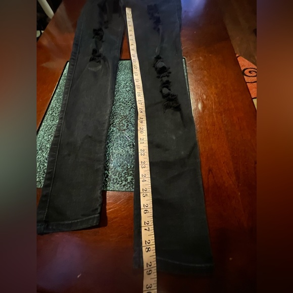 Hollister Black Super Skinny Advanced Stretch Distressed Skinny Jeans Size 9/29 - Picture 10 of 13